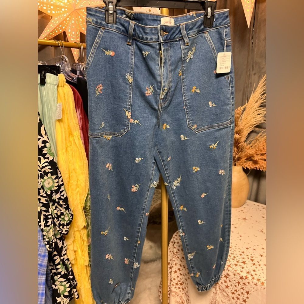 Driftwood x Free People Embroidered Denim Joggers - Picture 4 of 6